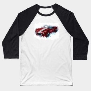 Classic Hot Rod Red Muscle Car Vintage style illustration art for the Racing Lovers Baseball T-Shirt